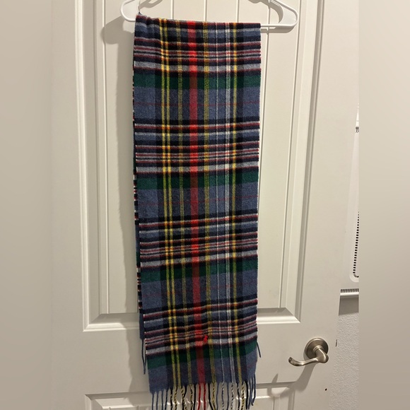 Polo by Ralph Lauren Blue and Red Plaid Scarf - Picture 3 of 4